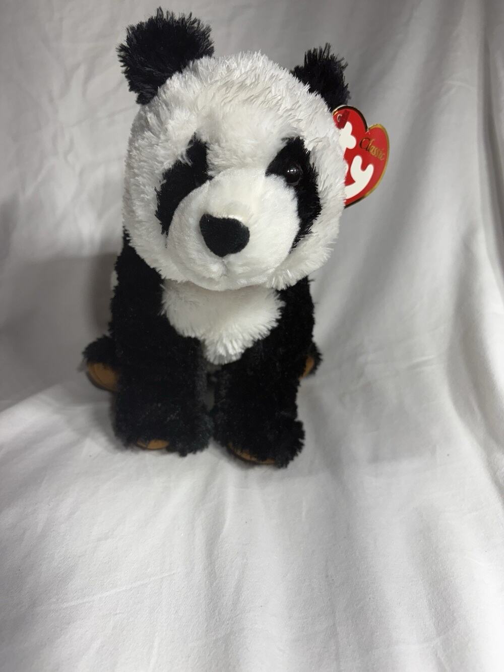 Ty Classic Beckett Borders Panda Bear 13" Plush Soft Toy Stuffed Animal